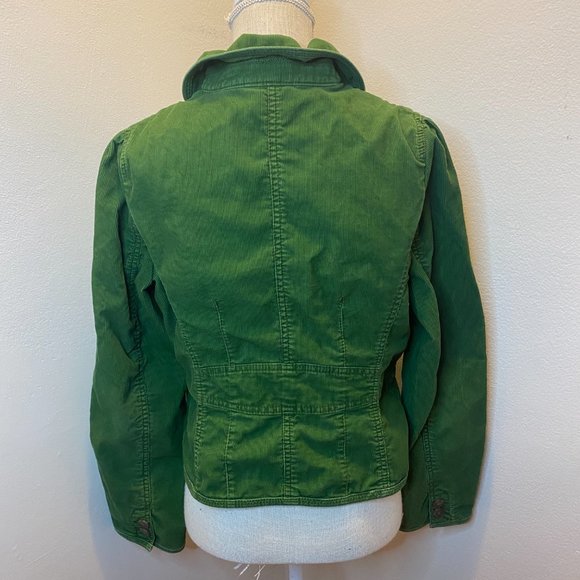 Ann Taylor Loft Womens Green Long Sleeves Corduroy Casual Jacket Size 8 - Picture 2 of 11
